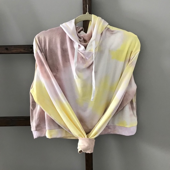 🔥Sale $48🔥Hoodie & Jogger-Lemon Tie Dye Set SZ L - Picture 4 of 9